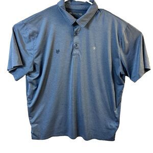 Ariat Polo Shirt Mens XL Blue Heat Series‎ Tek Lightweight Performace Golf